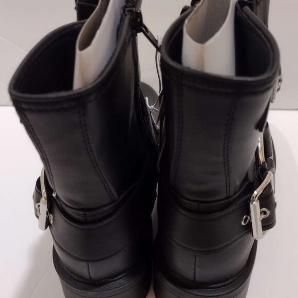 Universal Thread Womens Connor Side Zip Harness Buckle Ankle Boots Black Sz 7 - Picture 6 of 7